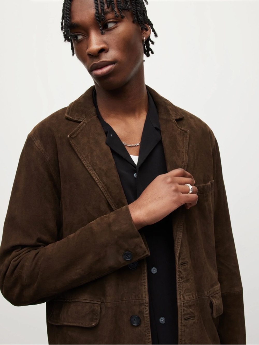 All Saints Hoku Suede Blazer